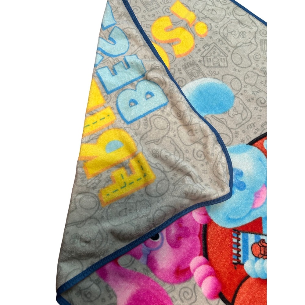 Nickelodeon Blues Clues & You Best Friends Fleece Throw Blanket Blue Magenta - Picture 4 of 7